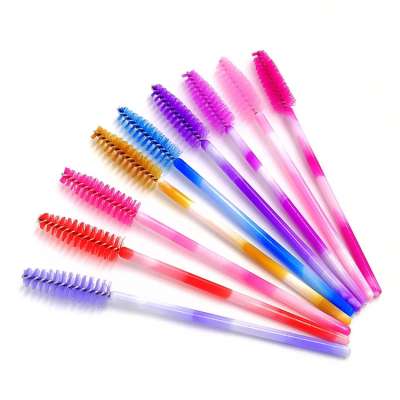 makeup mascara brush colorful plastic mascara wand brush for eyelash extension wand