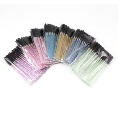 Disposable Crystal Makeup Brushes Glitter Mascara Brush eyelash brush 50pcs