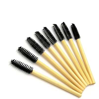 hot sale disposable bamboo biodegradable mascara wands eyelash brush