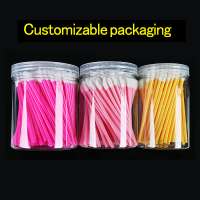 Wholesale 8 color choices Disposable Lip Applicator Flocked Applicator Lip Brush With PVC Bottle Cheapest Lip Gloss Wand